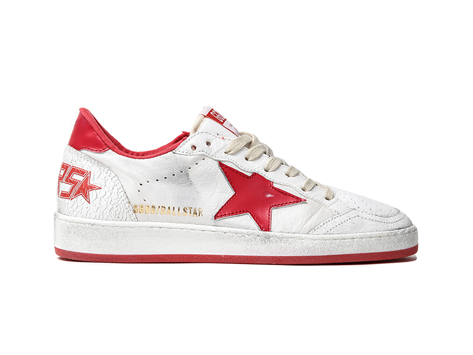 Golden Goose Deluxe Brand Ball Star Sneakers In Leather With Leather Star MS592D1